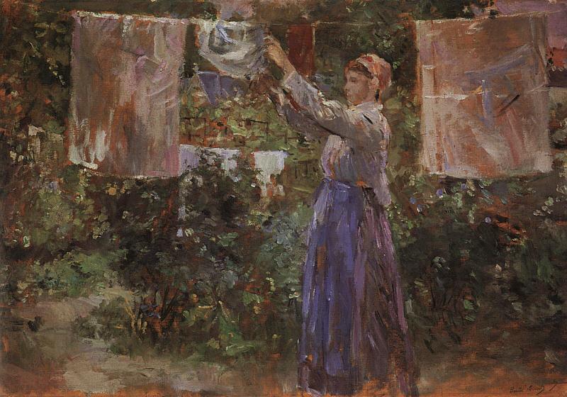 Berthe Morisot Peasant Hanging out the Washing